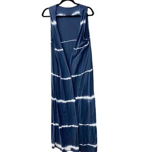 Italian Made tie dye sleeveless duster swim cover small